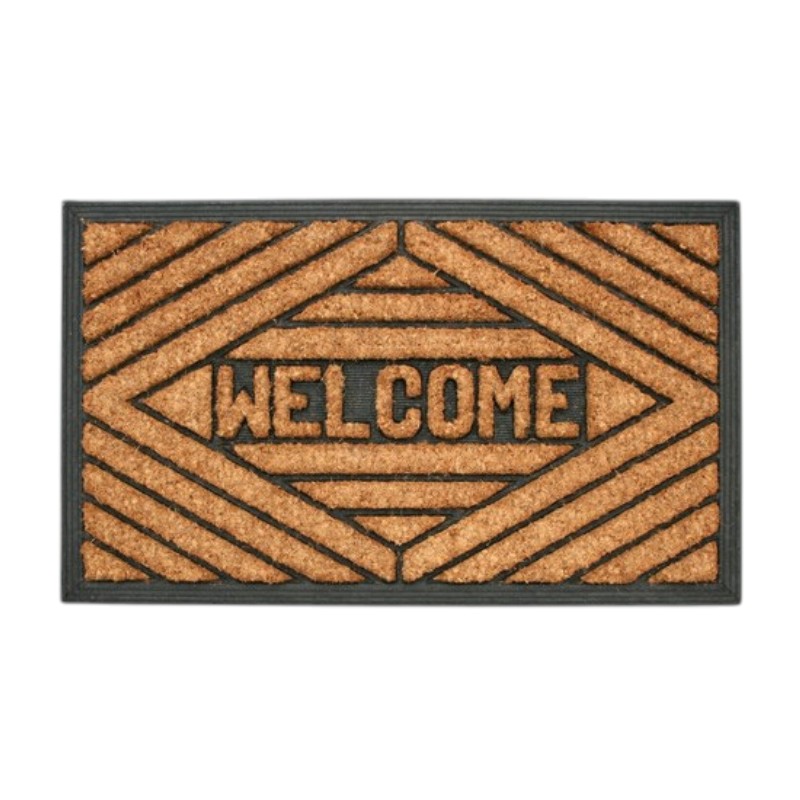 Kokos/rubberen mat "Welcome" - 40 x 60 cm